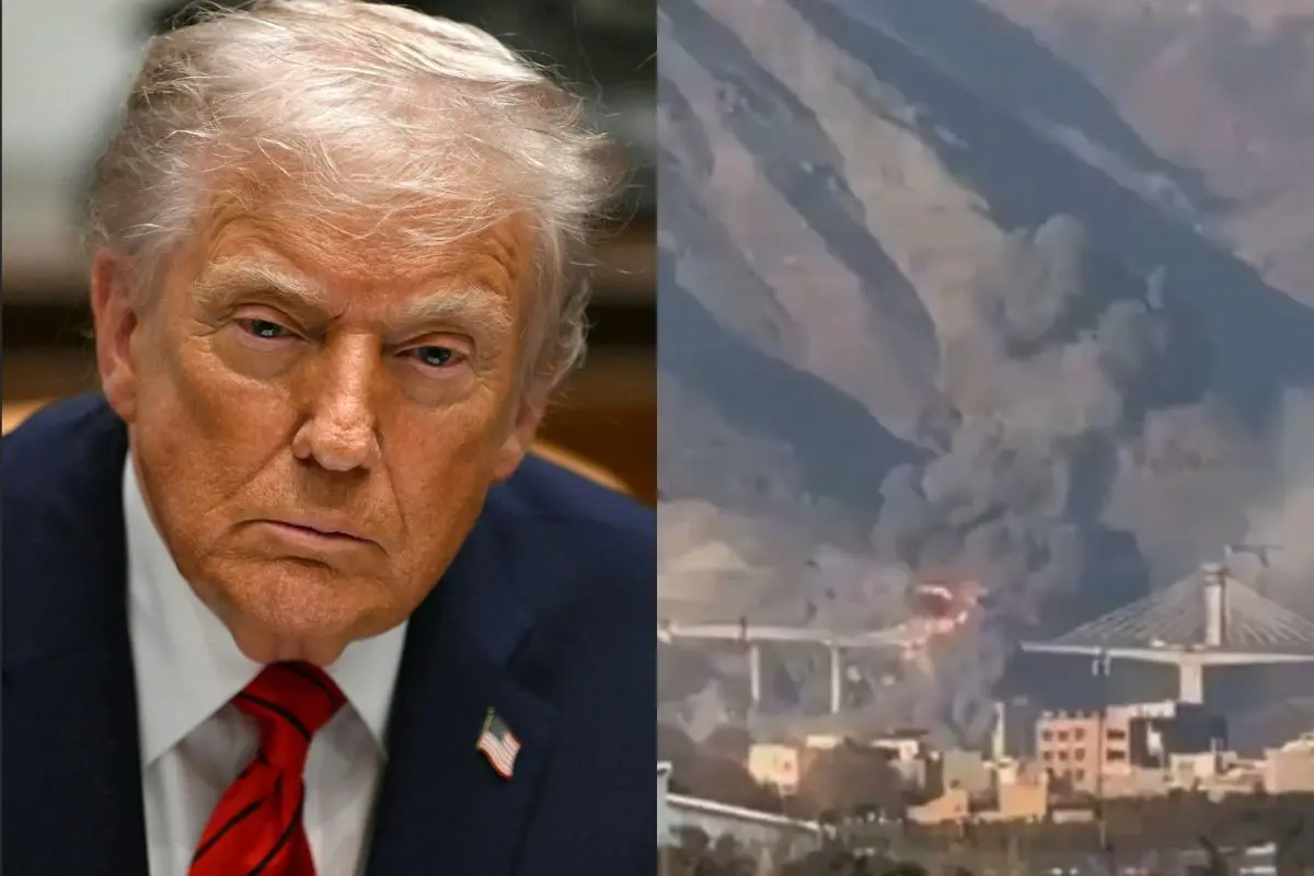 Donald Trump, B1 bridge in Iran | Photo: AFP, X