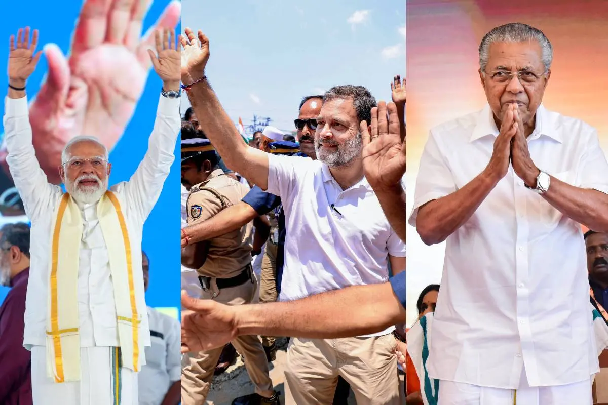 Prime Minister Narendra Modi, Rahul Gandhi, Pinarayi Vijayan (Photo: PTI, ANI)
