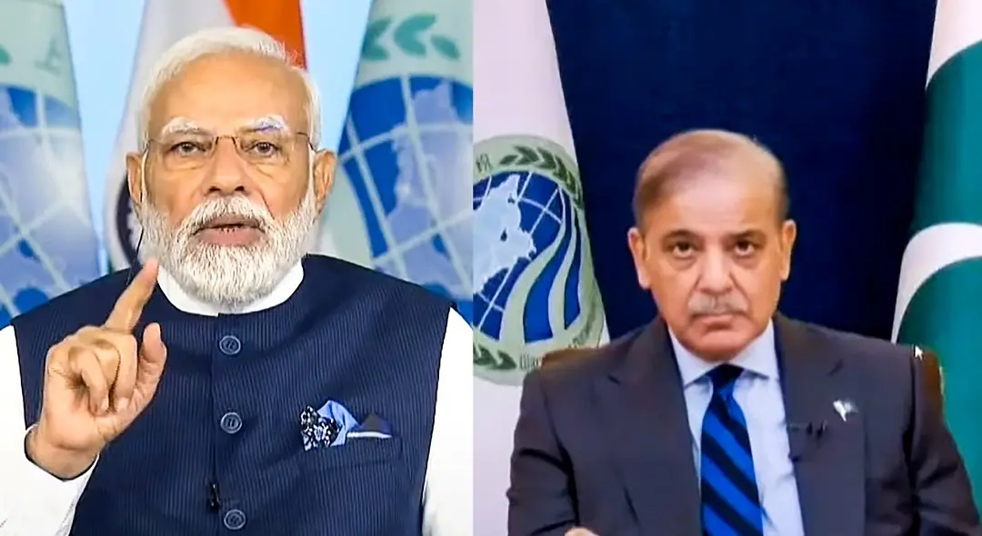 Prime Minister Narendra Modi , Pakistan Prime Minister Shahbaz Sharif | Photo: PTI