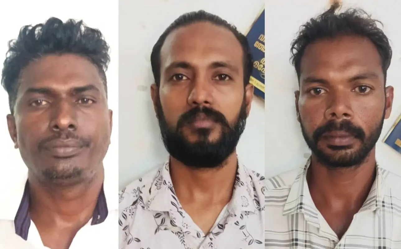 പിടിയിലായ ഷാനവാസ്, അർഷാദ്, മൂസ