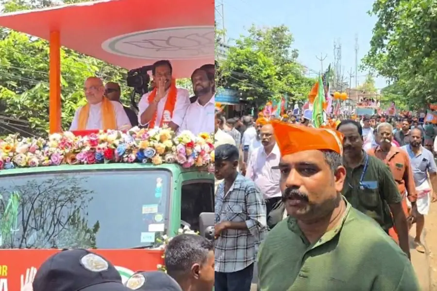 പ്രചാരണത്തിന് അമിത് ഷാ എത്തി; ബേപ്പൂരിൽ പ്രകാശ് ബാബുവിനായുള്ള റോഡ് ഷോയിൽ പങ്കെടുത്തു