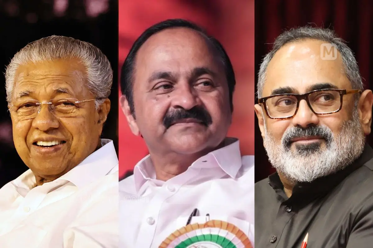 Pinarayi Vijayan, V D Satheesan and Rajeev Chandrasekhar| Photo: Mathrubhumi