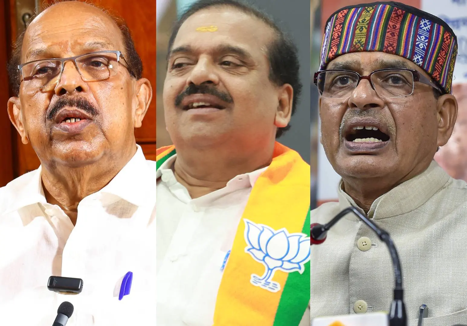 ജി. സുധാകരൻ, പി.കെ. കൃഷ്ണദാസ്, ശിവരാജ് സിങ് ചൗഹാന്