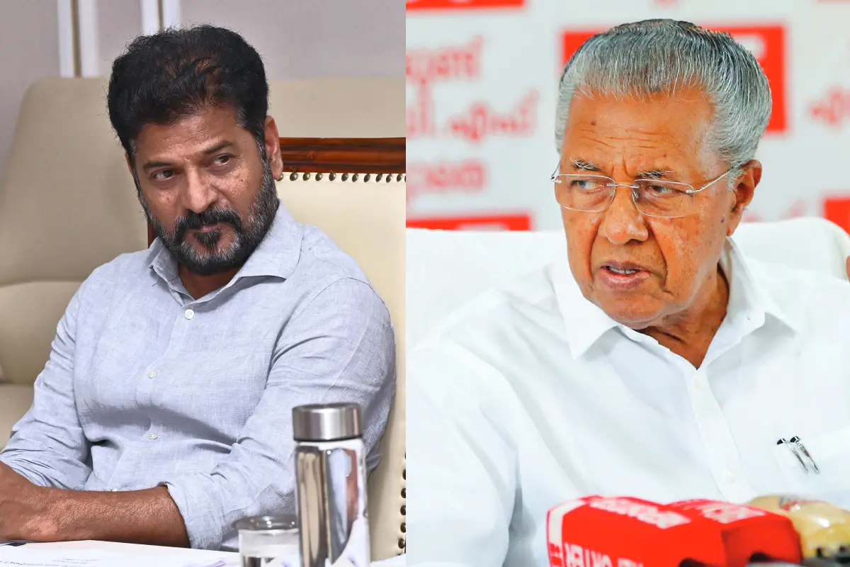 രേവന്ത് റെഡ്ഡി, പിണറായി വിജയൻ | Photo: PTI, Mathrubhumi