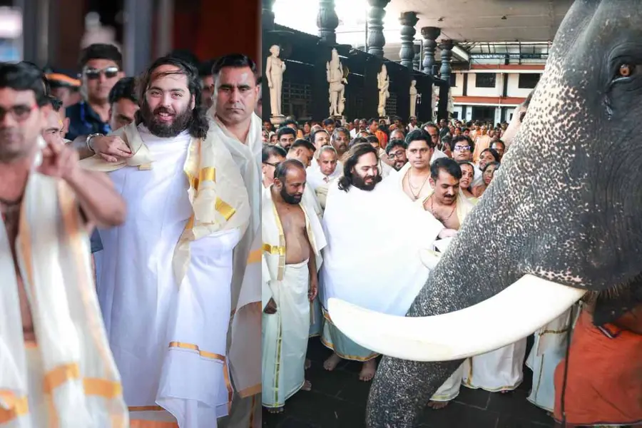 തളിപ്പറമ്പ്, ഗുരുവായൂർ ക്ഷേത്രങ്ങൾ സന്ദർശിച്ച് അനന്ത് അംബാനി; 6 കോടിരൂപ സംഭാവന നൽകി