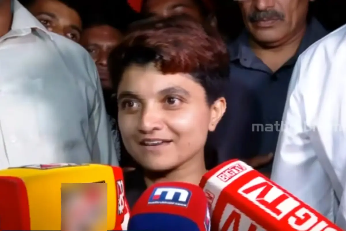 Sharanya | Photo: Screengrab/ Mathrubhumi News