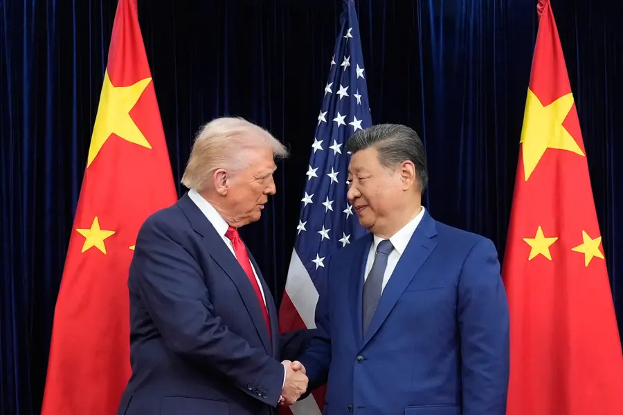President Donald Trump, left, and Chinese President Xi Jinping