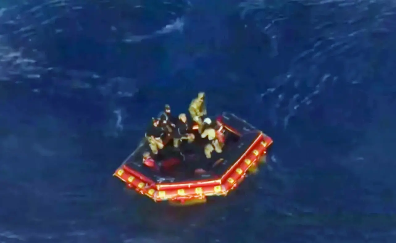 New Delhi, Apr 11 (ANI): The Artemis II capsule and its four-member crew safely splash down in the Pacific Ocean after nearly 10 days in space, on Saturday. (NASA/ANI Video Grab)