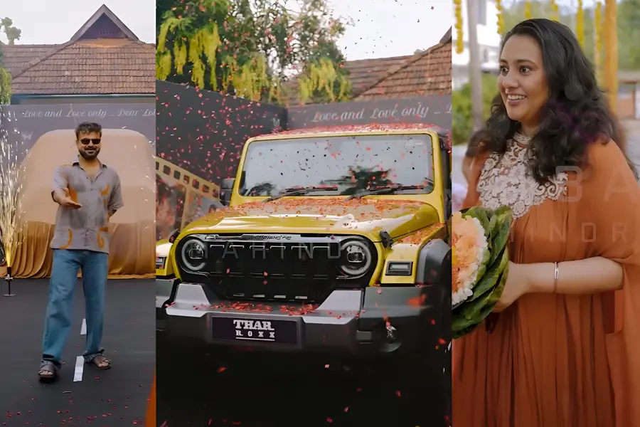 പ്രിയയ്ക്ക് കുഞ്ചാക്കോ ബോബന്റെ പിറന്നാൾ സർപ്രൈസ്; ഈ ഥാർ റോക്‌സ് ഇന്ത്യയിൽ ആദ്യത്തേത്