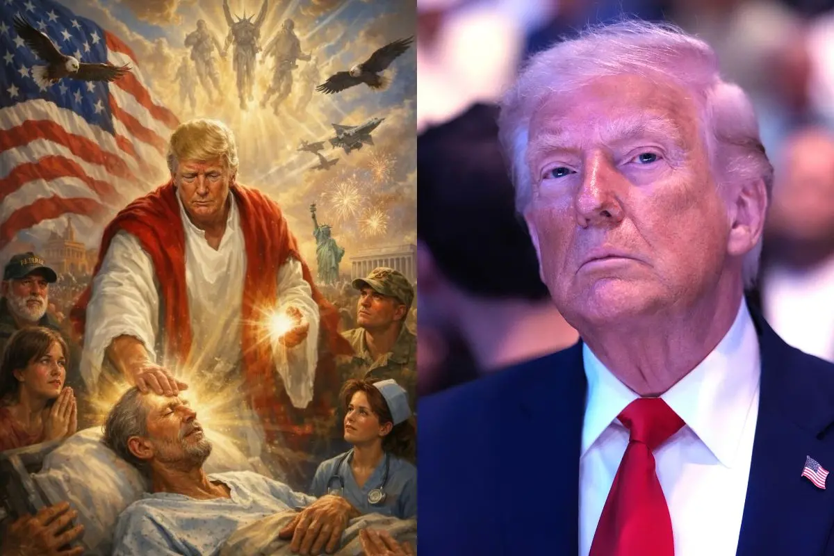 AI Generated image of Trump as Jesus posted on Truth Social, Donald Trump | Photo: AP