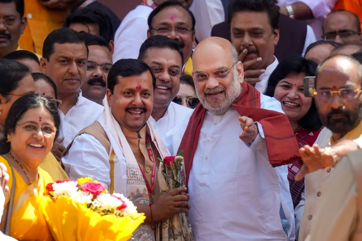 File Photo: Union Home Minister Amit Shah with BJP MP Nitin Nabin | Photo: PTI