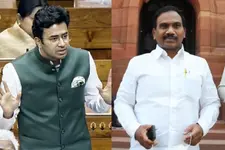 ‘ഞങ്ങളെ ദേശീയത പഠിപ്പിക്കാൻ വരേണ്ട’; തേജസ്വി സൂര്യയും എ. രാജയും തമ്മിൽ സഭയിൽ വാക്പോര്