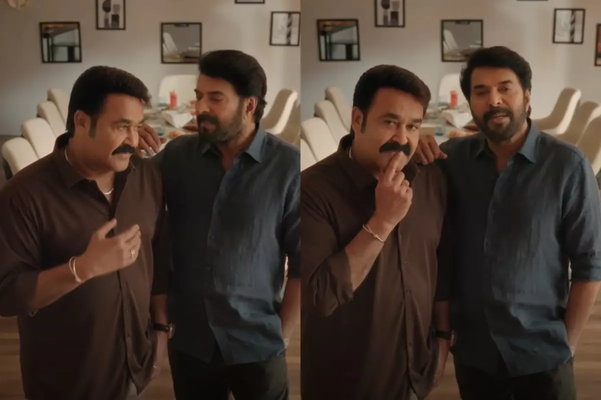 മോഹന്ലാലും മമ്മൂട്ടിയും അനൗണ്സ്മെന്റ് വീഡിയോയില് | Photo: Screen grab/ Facebook: Mohanlal