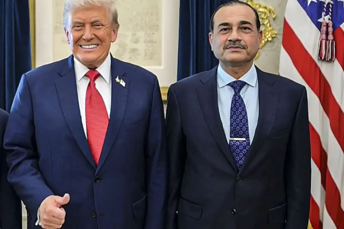 US President Donald Trump with Field Marshal Asim Munir at the White House, in Washington
