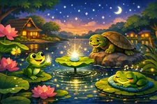The Peaceful Pond and the Magic Pebble. Read a bedtime story...
