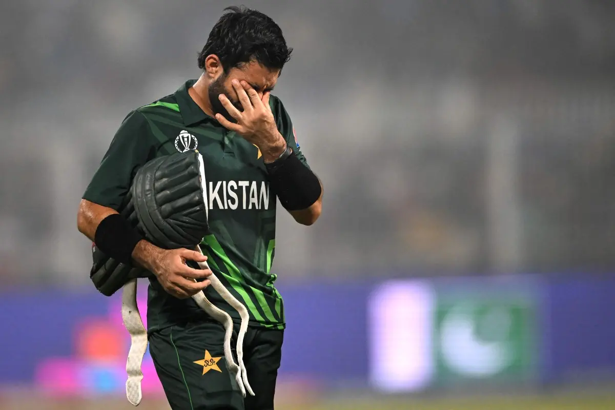 Pakistan's Mohammad Rizwan reacts as he walks back to the pavilion after being dismissed in a match. | File Photo: AFP
