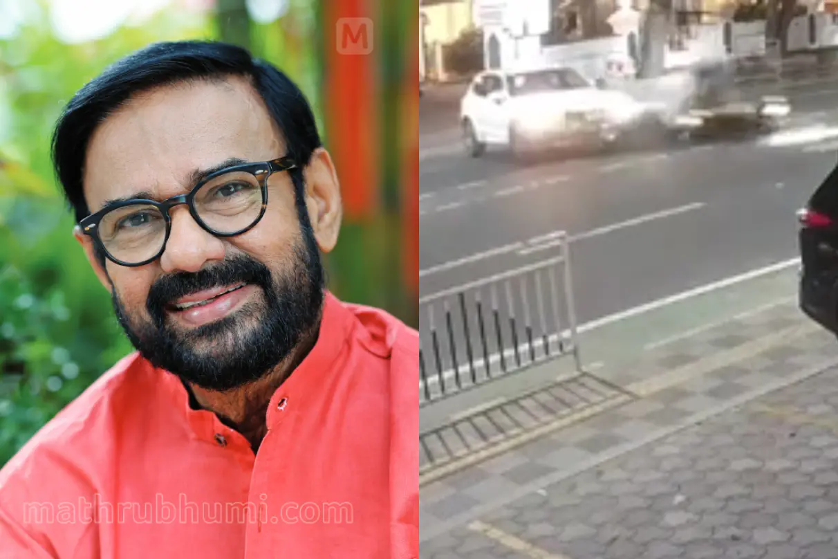 മണിയൻപിള്ള രാജു, അപകടത്തിന്റെ സിസിടിവി ദൃശ്യം
