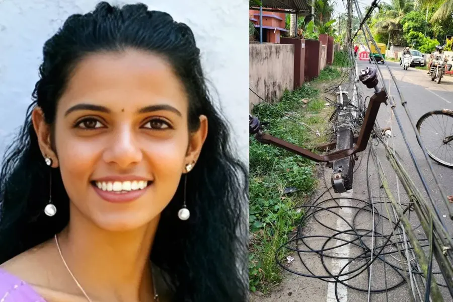 ആശുപത്രിയിലേക്ക് രോഗിയുമായി പോയ ഓട്ടോ ടാക്സി വൈദ്യുതി തൂണിലിടിച്ച് യുവതി മരിച്ചു