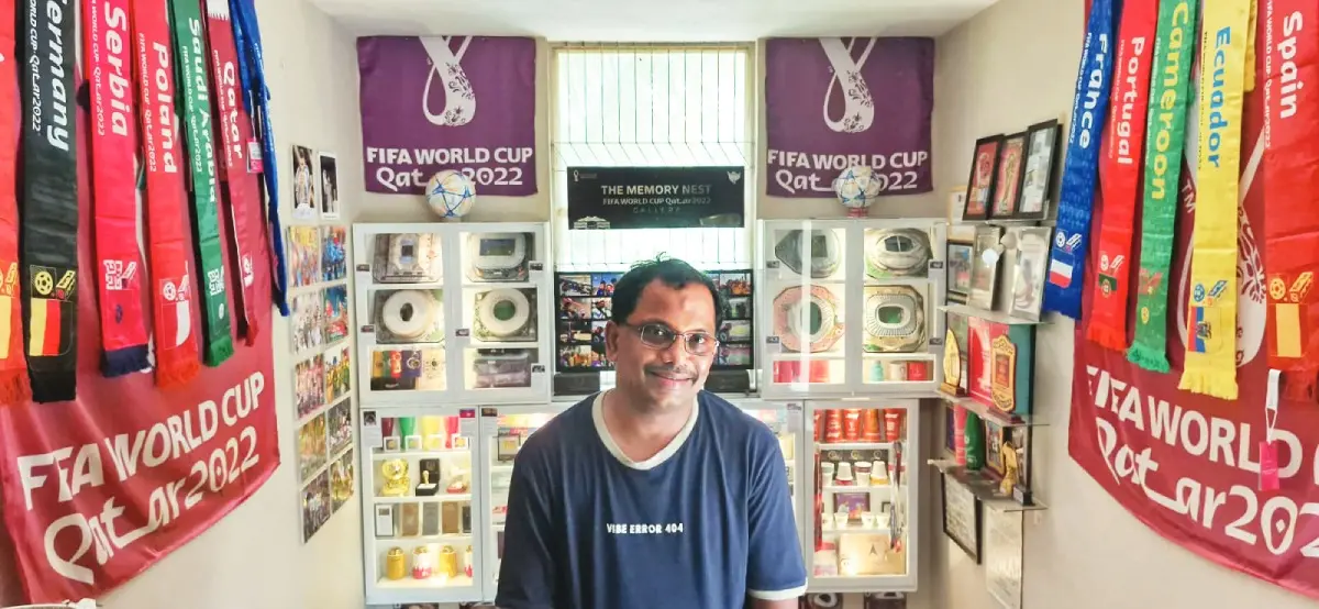 Rahoof with his World Cup souvenirs. | Photo: Arranged