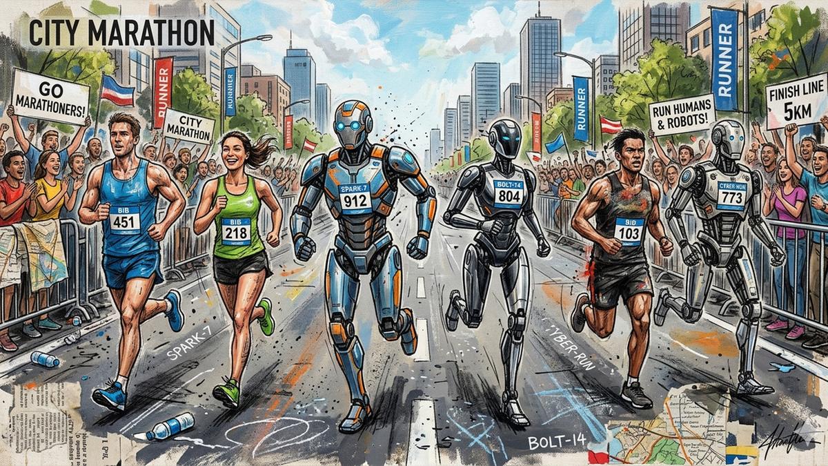 Robot runs faster than humans in Beijing half marathon
