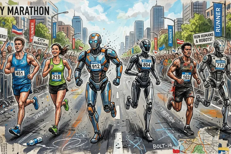 Robot runs faster than humans in Beijing half marathon