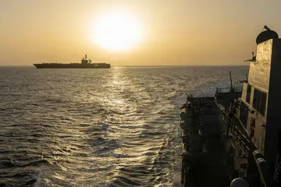 Middle East conflict: Iran launches drones toward US warships after merchant vessel attack