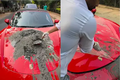 Luxury car used to fix Bengaluru pothole goes viral | WATCH