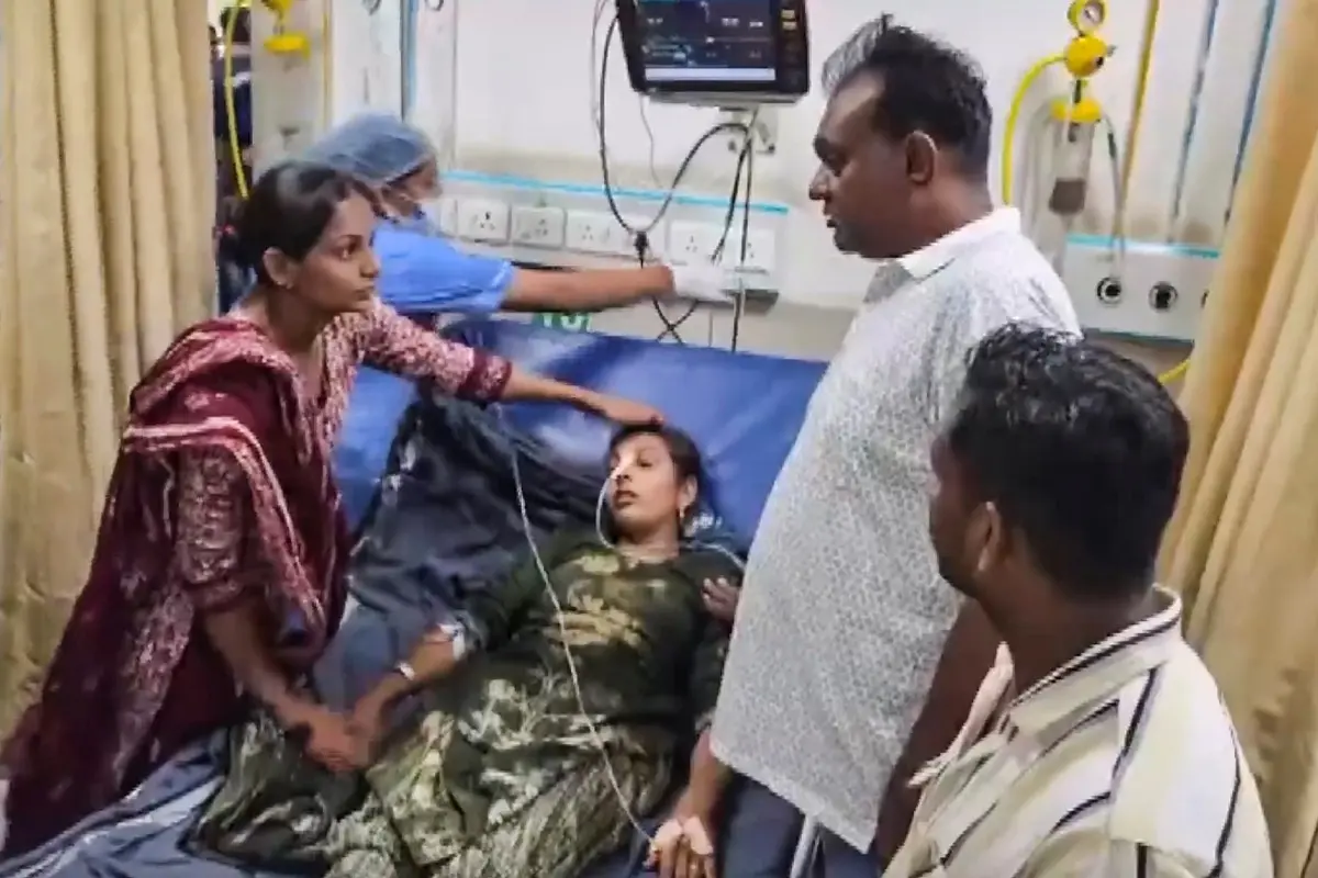 Dahod: A sick person receives medical treatment at a hospital after suspected food poisoning at a wedding, in Dahod's Abhlod village, Gujarat
