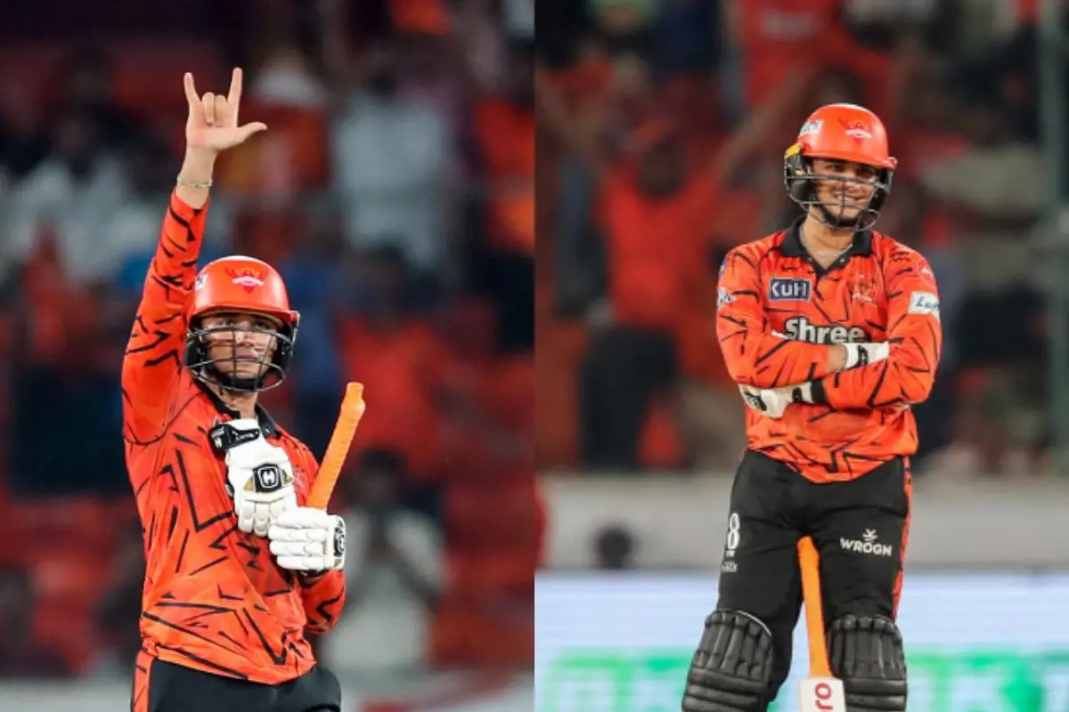 Sunrisers Hyderabad's Abhishek Sharma during the Indian Premier League 2026 match against Delhi Capitals at Rajiv Gandhi International Stadium, in Hyderabad