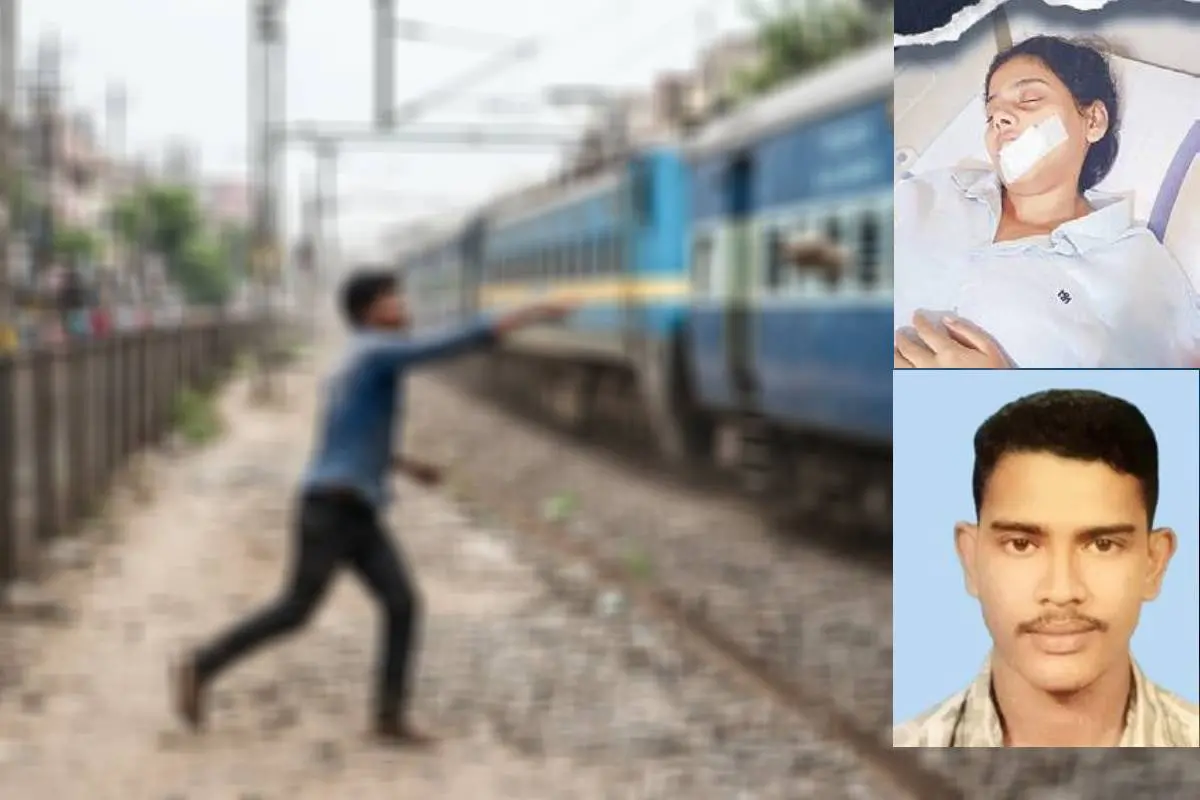 ട്രെയിനിന് കല്ലെറിയുന്ന പ്രതീകാത്മക എഐ ചിത്രം, ഇന്സൈറ്റില് കല്ലേറില് പരിക്കേറ്റ ഐശ്വര്യ, പിടിയിലായ കൃഷ്ണകുമാര്