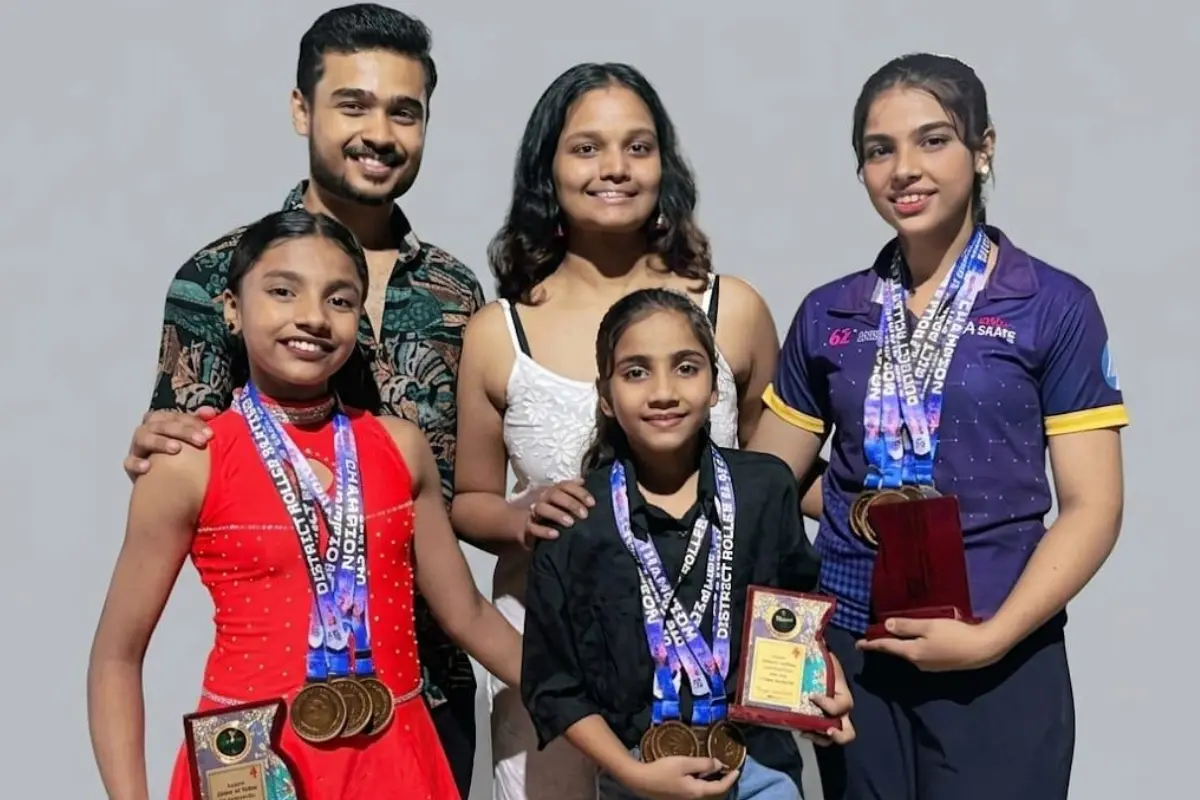 ജുനിയ, ജുവിന, ജുലൈന എന്നിവർ പരിശീലകരായ അഭിജിത്തിനും വക്കാസിയയ്ക്കുമൊപ്പം