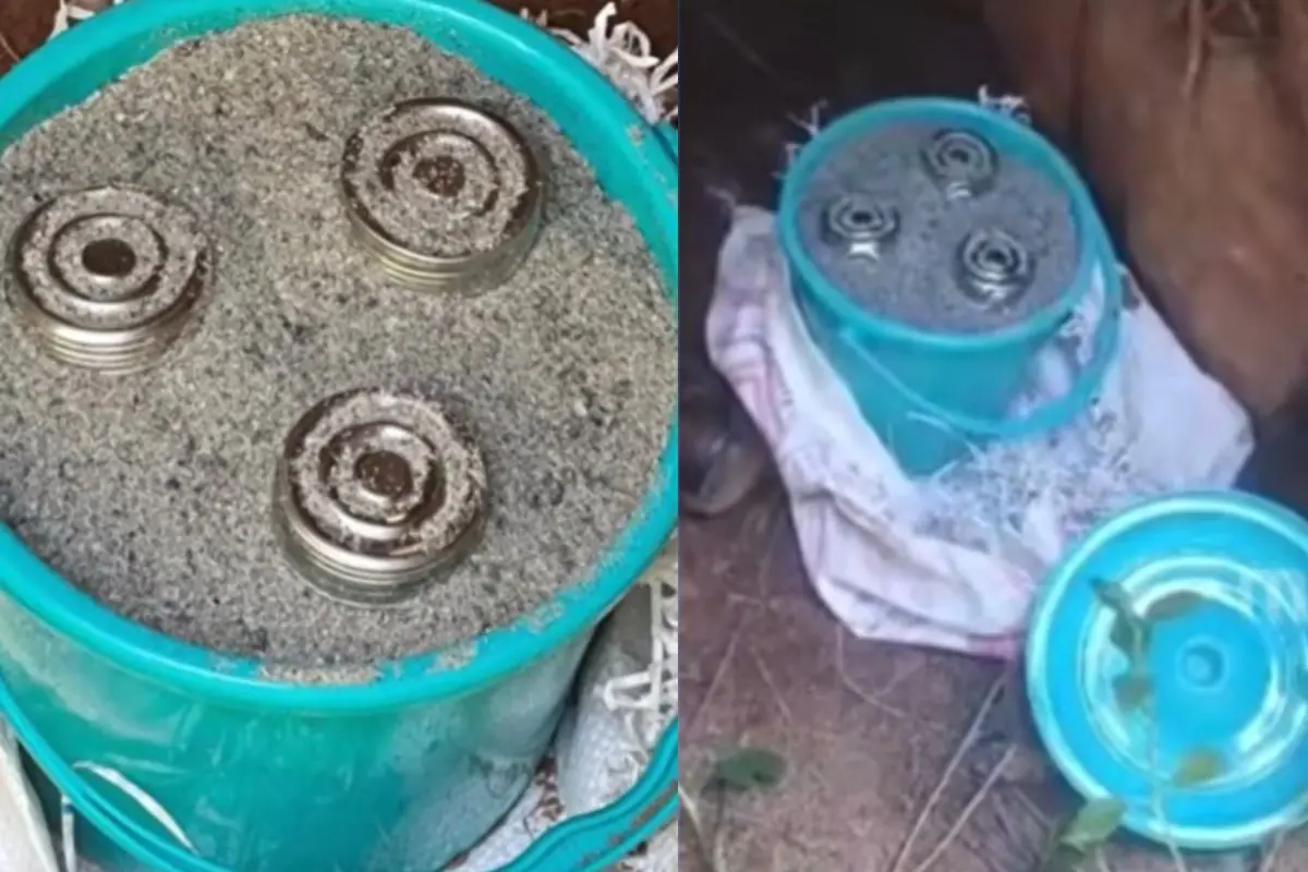 Visuals of bombs found emerged on media
