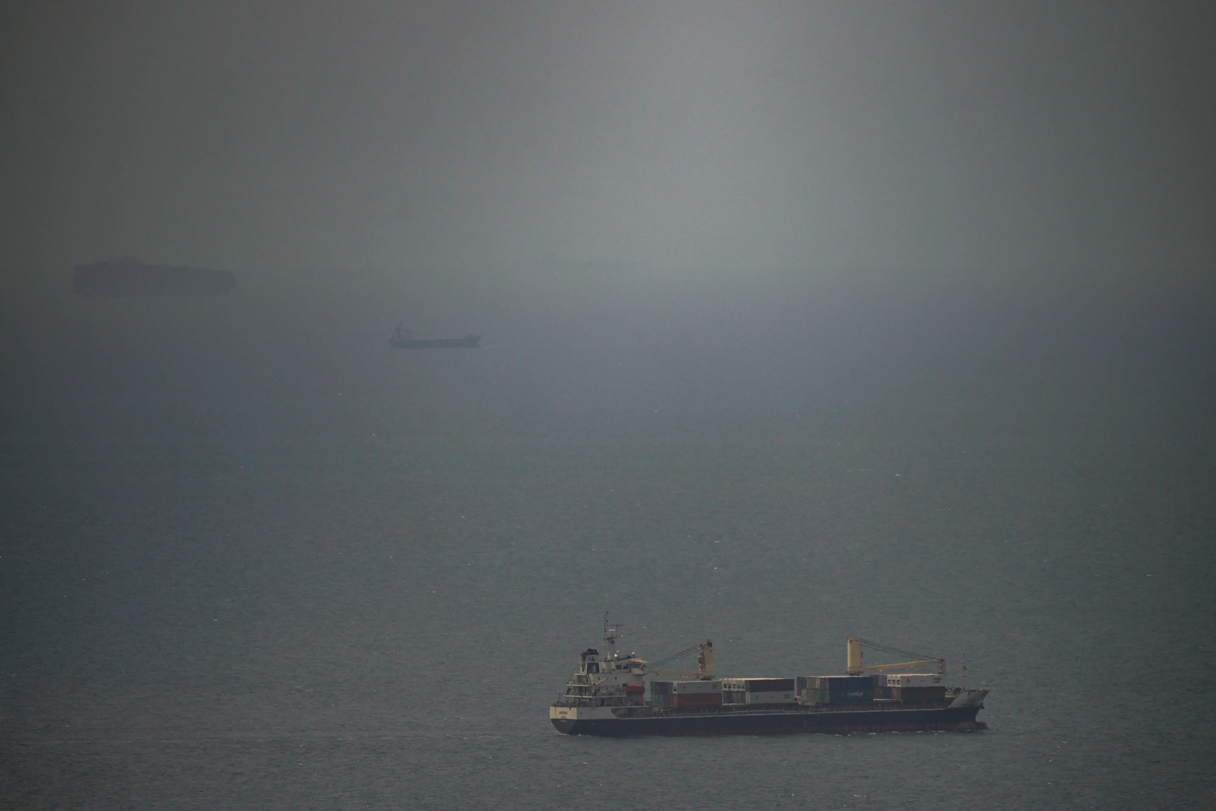 The Jordan flagged cargo ship "Baghdad" sails in Persian Gulf towards Strait of Hormuz in United Arab Emirates