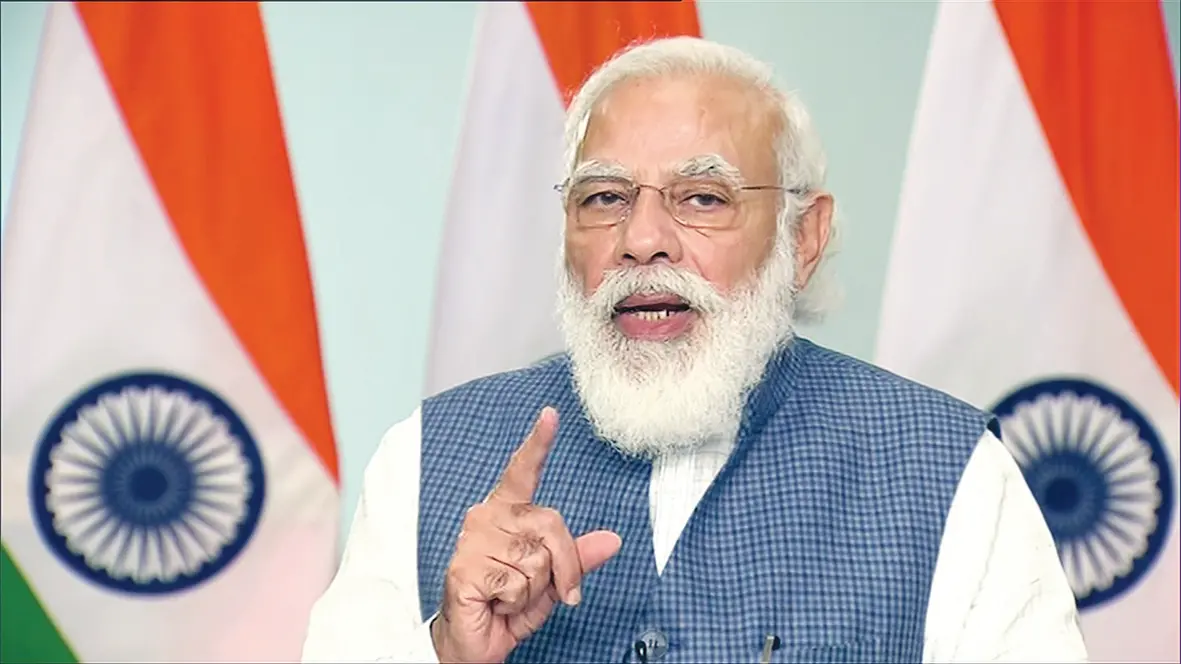 New Delhi, Oct 05 (ANI): Prime Minister Narendra Modi addresses 'The Responsible AI for Social Empowerment (RAISE 2020)' Virtual Summit, in New Delhi on Monday. (ANI Photo)