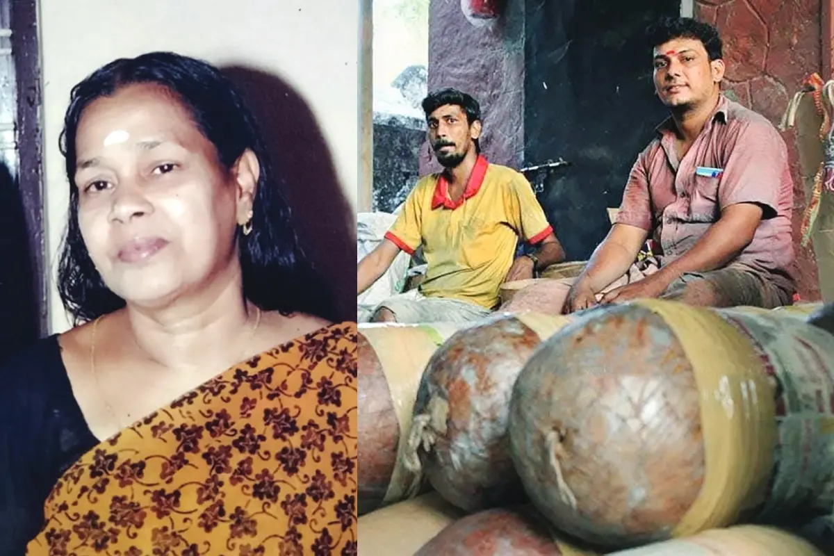 ഗൗരി (ഇടത്ത്), ഗിരിയും സഹോദരനും വെടിക്കോപ്പു നിർമാണശാലയിൽ (ഫയൽച്ചിത്രം)