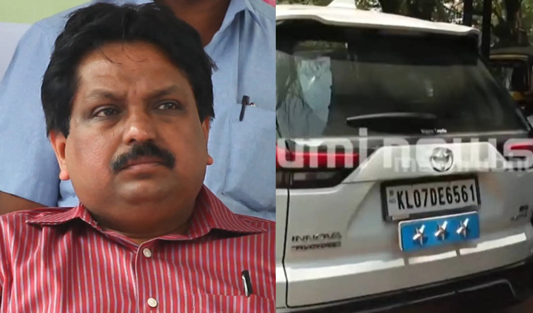 ടോമിന് തച്ചങ്കരി, തച്ചങ്കരിയുടെ വാഹനം | Photo : Mathrubhumi