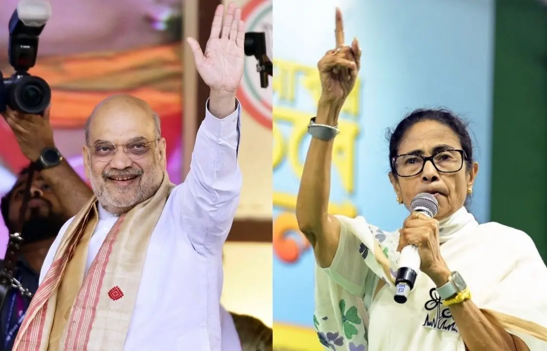 അമിത് ഷാ, മമത ബാനർജി | Photos: ANI