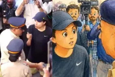 Mumbai rally row: Confrontation with BJP minister inspires viral image; complaint filed against woman