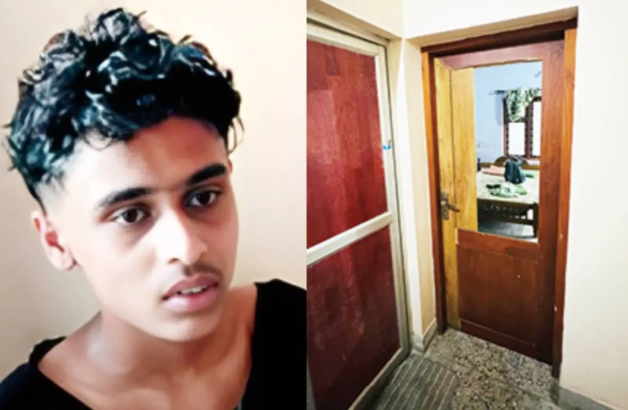 മിയാസ് ബാബു, വീടിന്റെ വാതിൽ തകർത്തനിലയിൽ