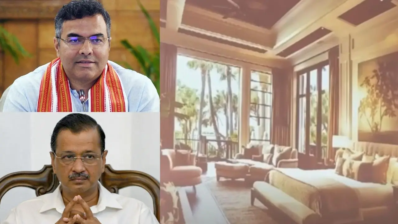 പർവേഷ് വർമ, അരവിന്ദ് കെജ്രിവാള് | Photos: ANI | പർവേഷ് വർമ പുറത്തുവിട്ട ചിത്രങ്ങളിൽനിന്ന് | Image credit: @parveshsahibsingh FB Video