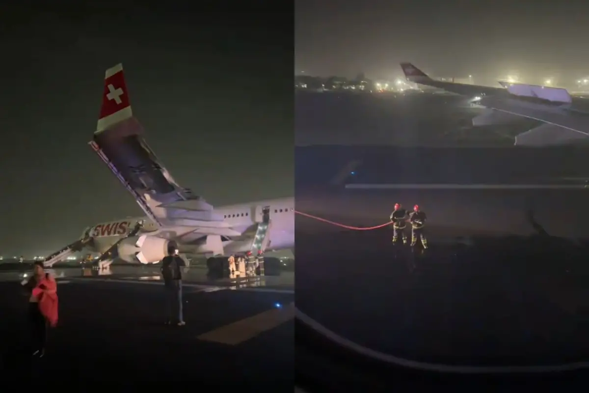 Swiss Air Airbus A330-300 aborted takeoff in Delhi after an engine failure