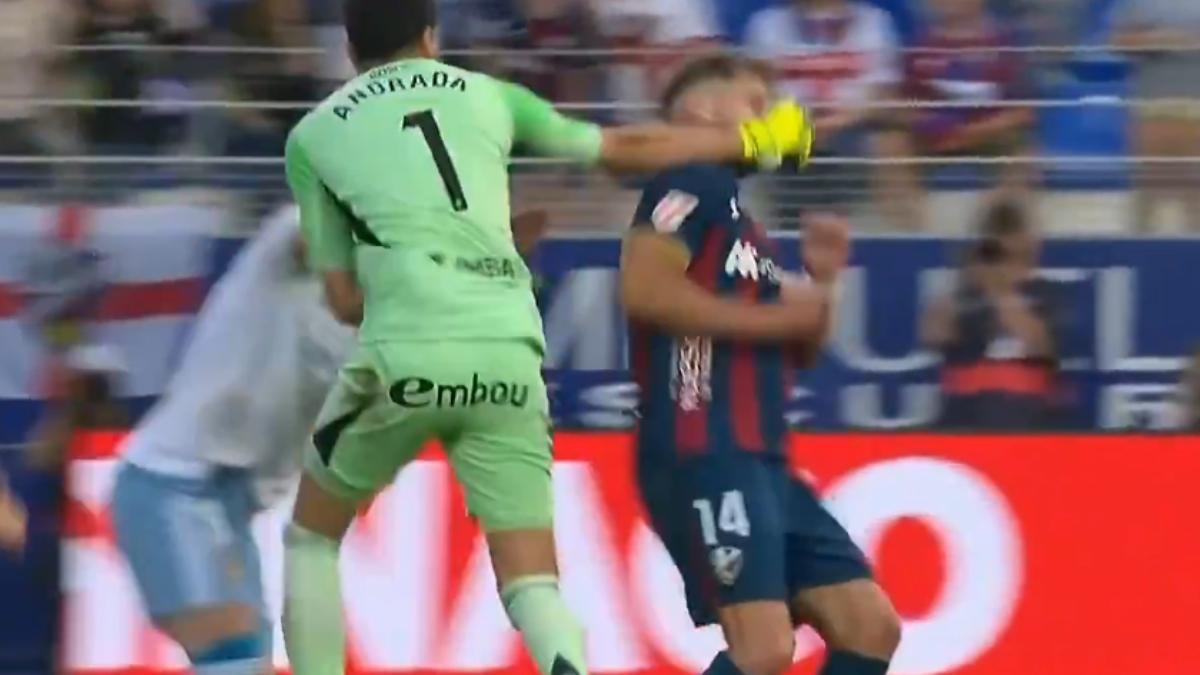 Argentine keeper’s moment of madness: WATCH the 99th-minute punch that sparked a Spanish Derby brawl
