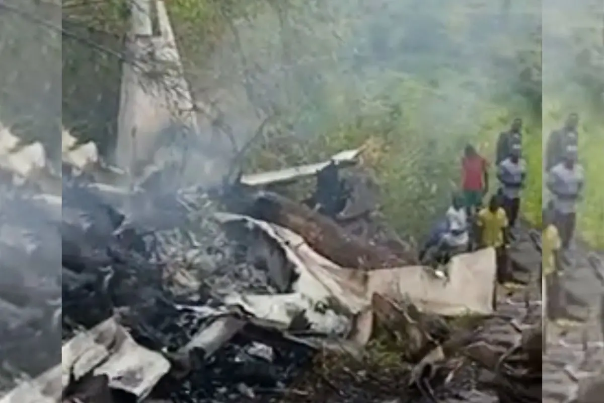 This image made from video shows the wreckage of a Cessna aircraft after it crashed southwest of Juba, South Sudan. | Photo: AP