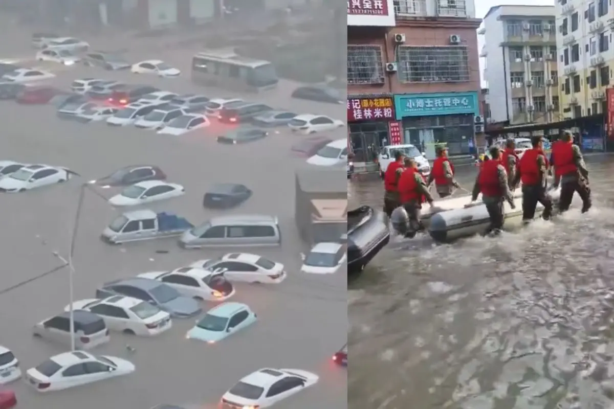 Visuals of the flood in China (Photo: X)