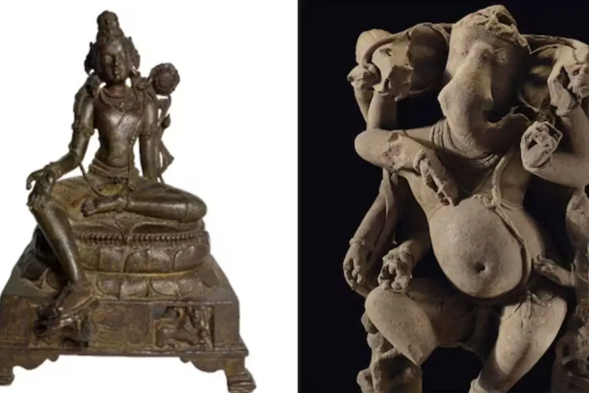 Bronze Avalokiteshvara and Sandstone Ganesha statues returned by US | Phto: X