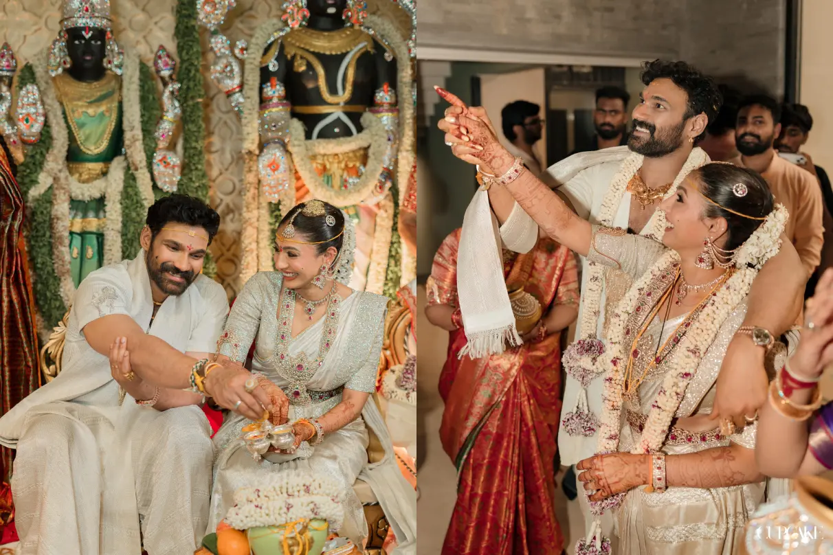 തെലുങ്ക് നടൻ ബെല്ലംകൊണ്ട സായ് ശ്രീനിവാസും കാവ്യാ റെഡ്ഡിയും വിവാഹിതരായി; ചടങ്ങുകൾ പരമ്പരാഗത രീതിയിൽ