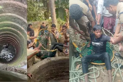 Thief falls into well during burglary attempt; Fire Force rescues suspect