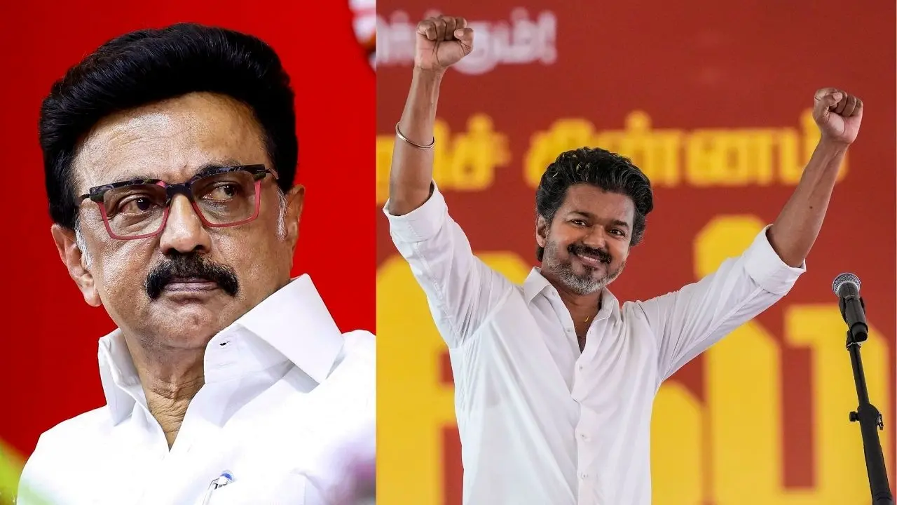 എം.കെ. സ്റ്റാലിൻ, വിജയ് | Photos: PTI