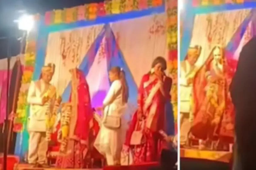 വരനൊപ്പം നിൽക്കെ പെട്ടെന്ന് വിവാഹ വേദിയിൽ നിന്ന് വധു ഇറങ്ങിയോടി; പിന്നെ നടന്നത് ട്വിസ്റ്റ്