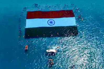 A new depth of pride: Andaman sets Guinness World Record with massive underwater Tricolour